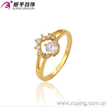 Xuping Fashion Engagement 24k Gold Plated Exquisite Gemstone Ring